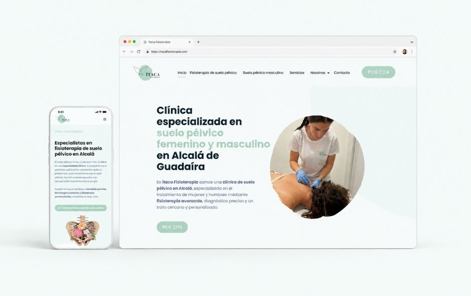 diseño web para clinica especializada en suelo pelvico en alcalá de guadaira