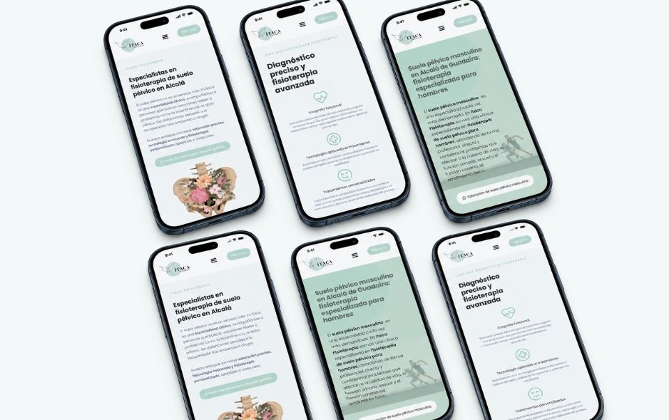 diseño web para clínica de fisioterapia en Alcalá