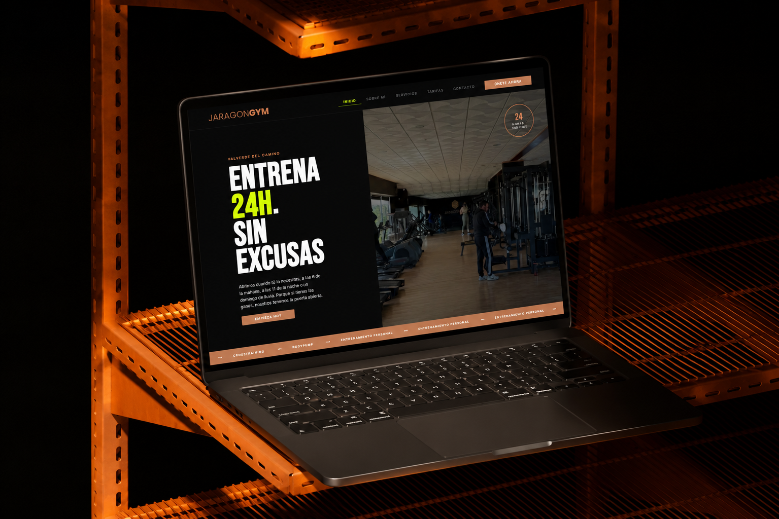 diseño responsive para web de gimanasio en valverde del camino